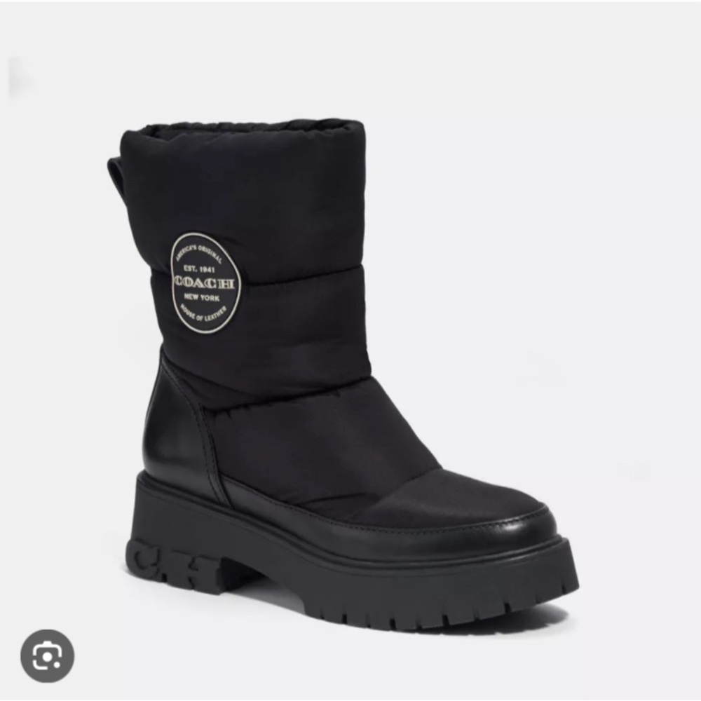Coach Women's Black Quilted Winter Boots
